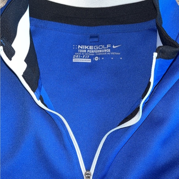 Nike Golf Blue and Black Dri-FIT Quarter Zip - Picture 2 of 2
